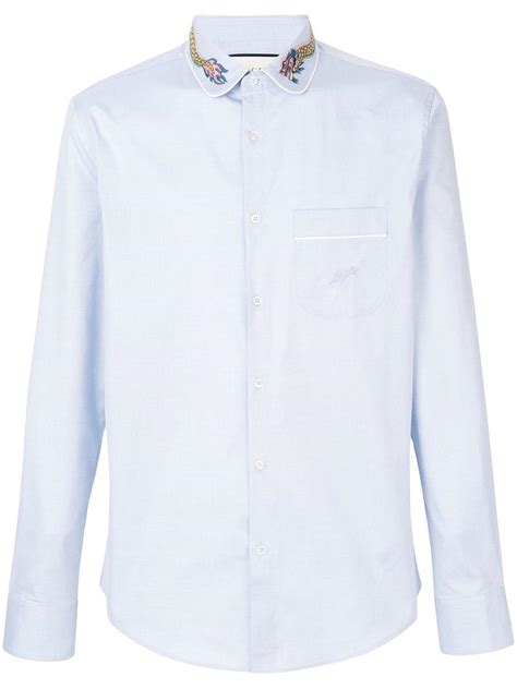 gucci mens collar shirt|Gucci collar shirt men.